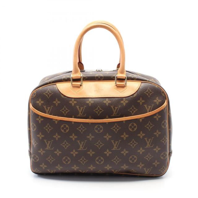 ルイ・ヴィトン LOUIS VUITTON ドーヴィル ボーリングヴァニティ モノグラム ハンドバッグ バッグ PVCコーティングキャンバス レザー レディース ブラウン系 M47270 【中古】