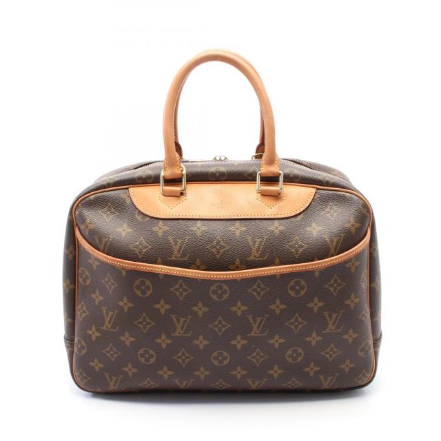 ルイ・ヴィトン LOUIS VUITTON ドーヴィル ボーリングヴァニティ モノグラム ハンドバッグ バッグ PVCコーティングキャンバス レザー レディース ブラウン系 M47270 【中古】