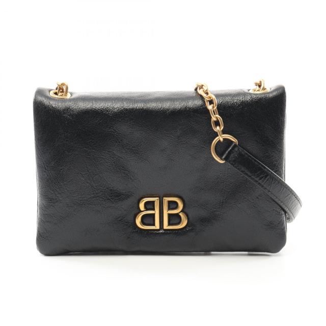 バレンシアガ BALENCIAGA MONACO モナコ ナノバッグ ショルダーバッグ バッグ レザー レディース ブラック系 8105622ABLP1000 【新品】 ショルダーバッグ