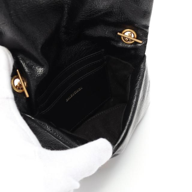 バレンシアガ BALENCIAGA MONACO モナコ ナノバッグ ショルダーバッグ バッグ レザー レディース ブラック系 8105622ABLP1000 【新品】 ショルダーバッグ