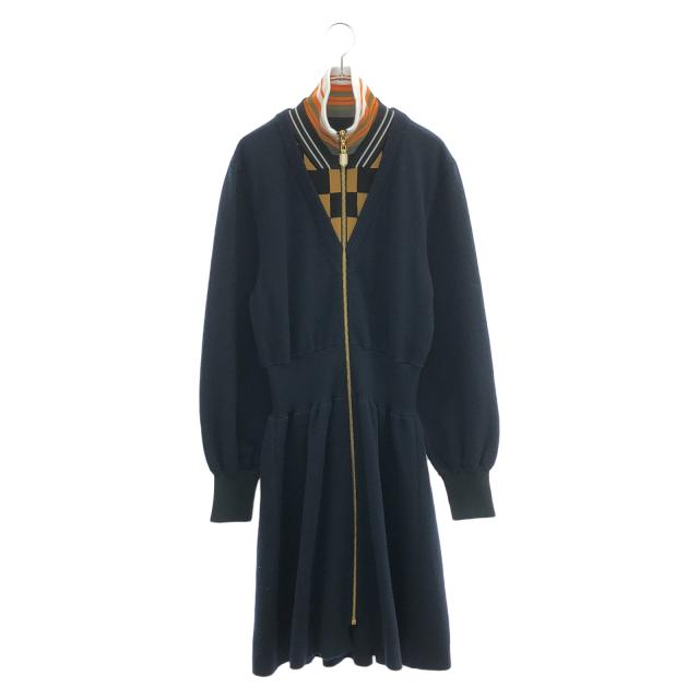 ルイ・ヴィトン LOUIS VUITTON ニットワンピース ワンピース 衣料品 トップス ウール レディース ネイビー系 【中古】