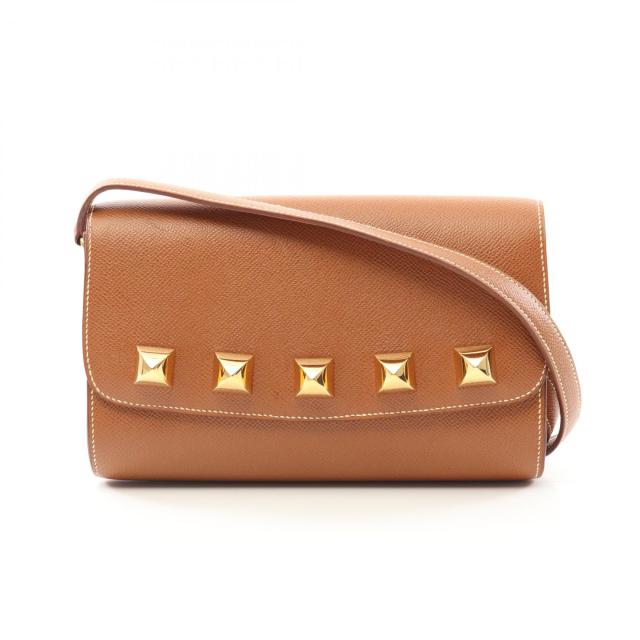 エルメス HERMES ドギー メドール ゴールド ショルダーバッグ バッグ レザー クシュベル クシュベル レディース ブラウン系 【中古】