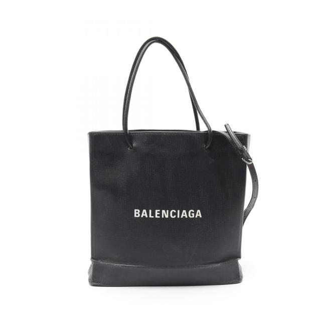 バレンシアガ BALENCIAGA SHOPPING TOTE BAG S ショッピングトートS トートバッグ バッグ レザー レディース ブラック系 568813 【中古】