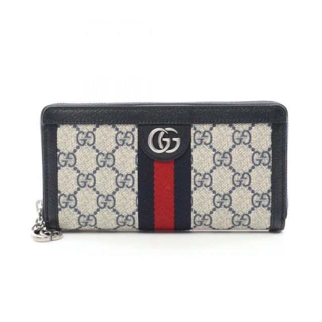 GUCCI GGスプリーム シェリーライン 長財布 美品】GUCCI 長財布 GGスプリーム シェリーライン ブラック