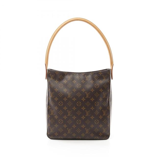 ルイ・ヴィトン LOUIS VUITTON ルーピングGM ショルダーバッグ バッグ PVCコーティングキャンバス レザー モノグラム レディース ブラウン系 M51145 【中古】