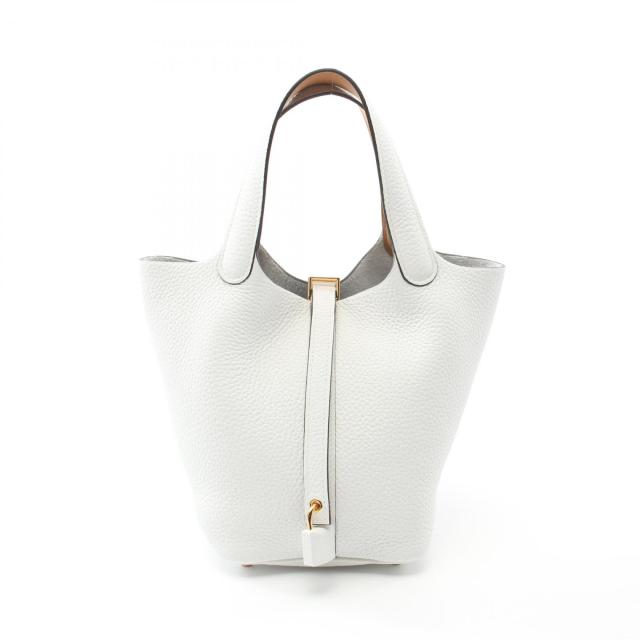 エルメス HERMES ピコタンロックPM エクラ ハンドバッグ バッグ レザー トリヨンクレマンス トリヨンクレマンス レディース ホワイト系 ニューホワイト セサミ 【中古】