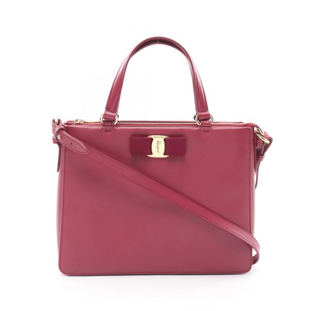 Salvatore Ferragamo ピンク レザー ハンドバッグ Salvatore Ferragamo ピンク レザー ハンドバッグ 【公式通販】