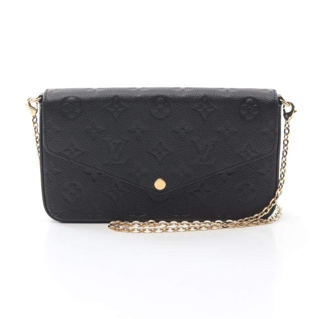ルイ・ヴィトン LOUIS VUITTON ポシェット フェリシー ショルダーバッグ バッグ レザー モノグラム・アンプラント レディース ブラック系 M82477 【中古】
