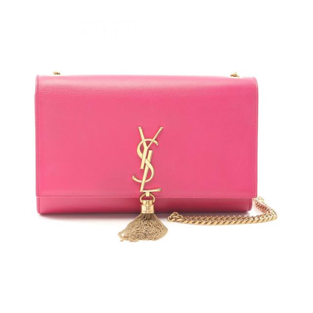 サンローランパリ SAINT LAURENT PARIS ケイト モノグラム ショルダーバッグ バッグ レザー レディース ピンク系 354119 【中古】