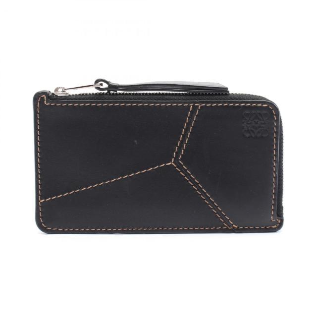 新品LOEWE ブラックレザー コインケース