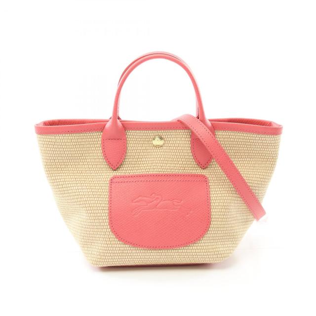 【美品】ロンシャン プリアージュ ハンドバッグ ピンク ブラウン ゴールド金具 美品】ロンシャン プリアージュ ハンドバッグ ピンク ブラウン