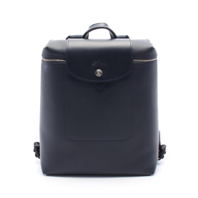 ロンシャン Longchamp ル プリアージュ シティ M リュックサック バックパック バッグ PVCコーティングキャンバス レザー レディース ネイビー系 L1699HYQ556 【新品】