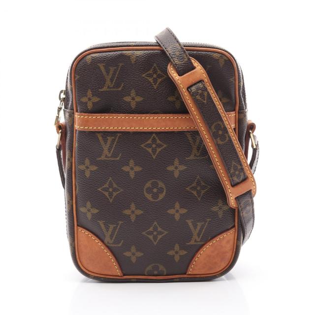 ルイ・ヴィトン LOUIS VUITTON ダヌーブ ショルダーバッグ バッグ PVCコーティングキャンバス レザー モノグラム レディース ブラウン系 M45266 【中古】