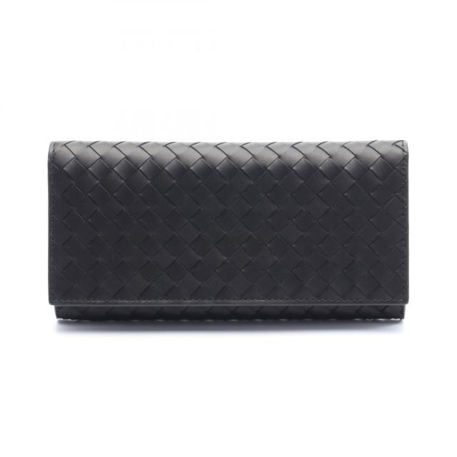 ボッテガヴェネタ BOTTEGA VENETA イントレチャート 札入れ 財布 レザー メンズ ブラック系 120697V47W11000 【新品】