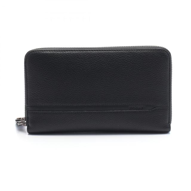 ブルガリ BVLGARI ラウンド長財布 財布 レザー メンズ ブラック系 36968 【新品】