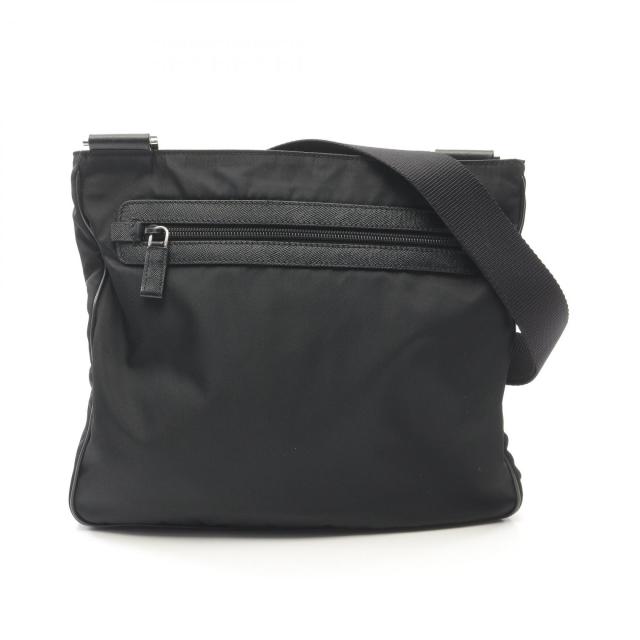 PRADA プラダ ナイロン×レザー ショルダーバッグ 斜めがけ 黒 ブラック イタリア製 #25036YR PRADA プラダ ナイロン レザーショルダーバッグ PRADA プラダ ナイロン