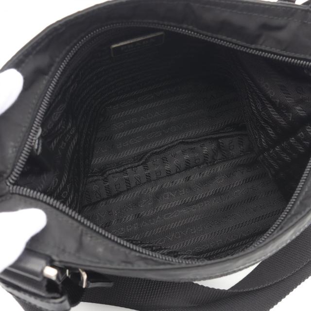 プラダ PRADA ショルダーバッグ バッグ ナイロン レザー ブラック系  