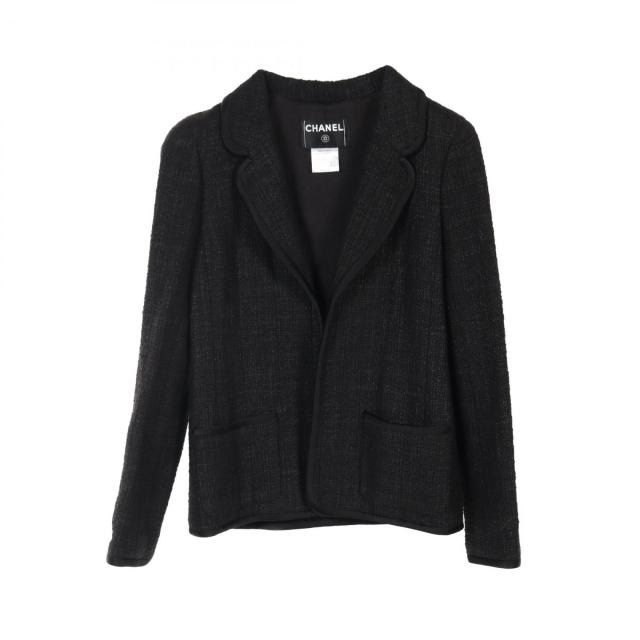 シャネル CHANEL 衣料品 アウター コットン / レーヨン レディース ブラック系 P26874W03653 【中古】