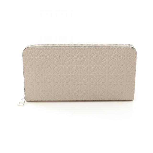 ロエベ LOEWE リピートアナグラム ラウンド長財布 財布 レザー