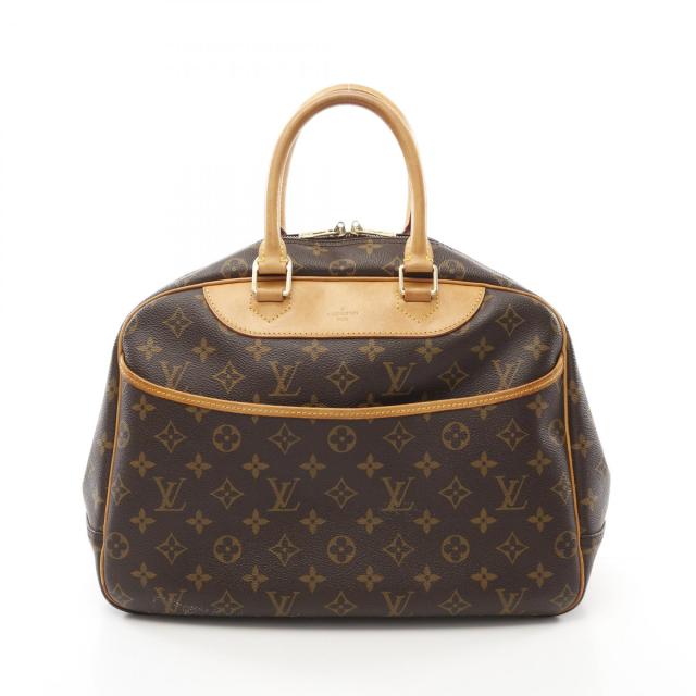 ルイ・ヴィトン LOUIS VUITTON ドーヴィル ボーリングヴァニティ モノグラム ハンドバッグ バッグ PVCコーティングキャンバス レザー レディース ブラウン系 M47270 【中古】