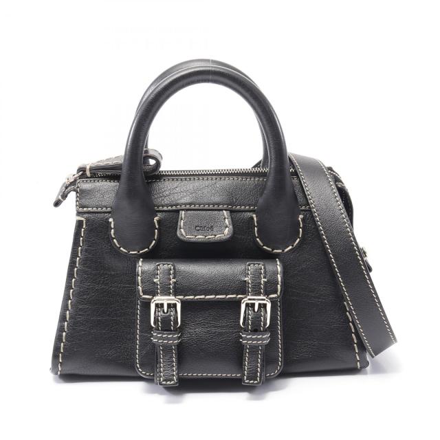 クロエ Chloe エディス ハンドバッグ バッグ レザー レディース ブラック系 CHC21WS451 【中古】