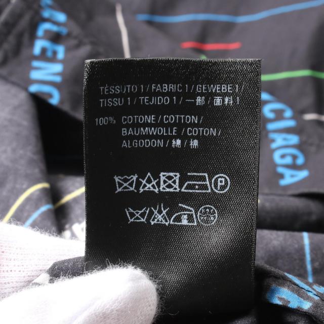 バレンシアガ BALENCIAGA 衣料品 トップス コットン メンズ ブラック系 / マルチカラー 556869 【中古】 バレンシアガ BALENCIAGA 衣料品 トップス コットン メンズ ブラック系
