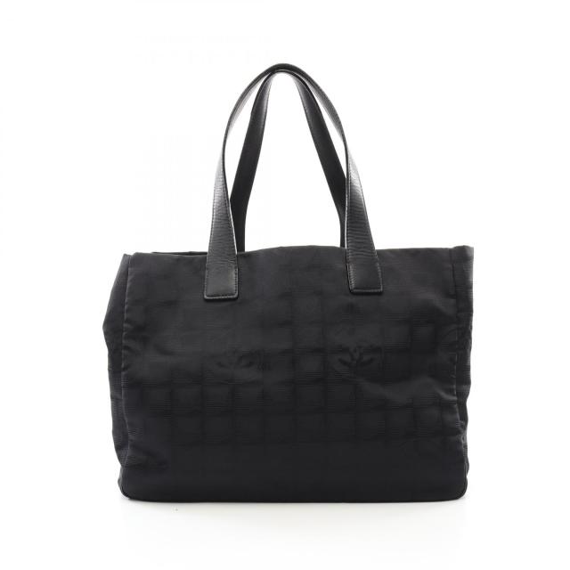 シャネル CHANEL バッグ トートバッグ ナイロン 黒×白 旧トラベルライン