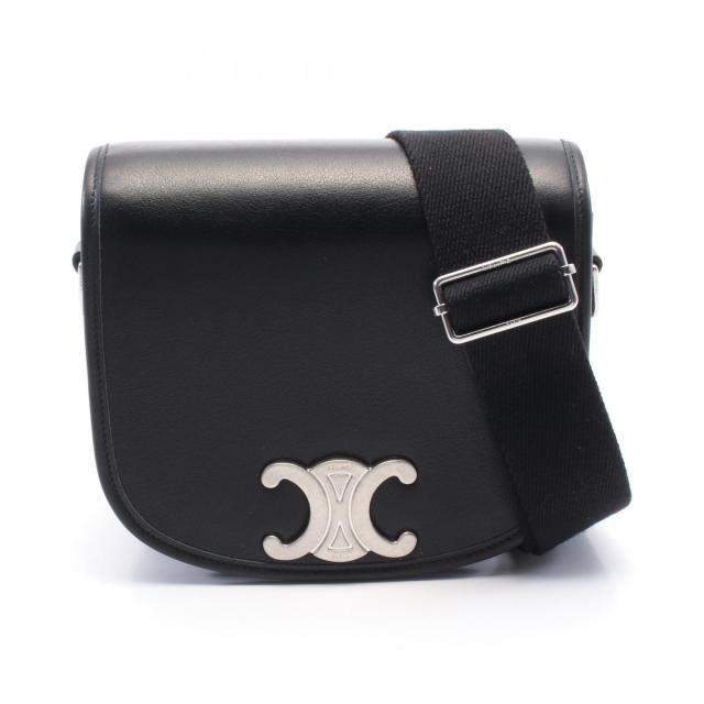 セリーヌ CELINE トリオンフ ショルダーバッグ バッグ レザー メンズ ブラック系 117883GAO38SI 【新品】