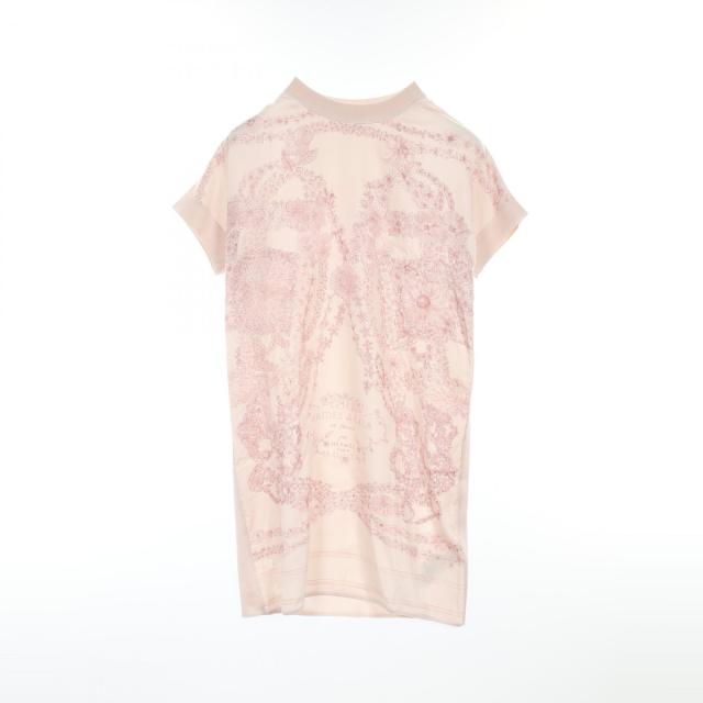 エルメス HERMES BRIDES de GALA en fleurs ツイルレーヌ ワンピース 衣料品 トップス シルク シルク レディース ピンク系 【中古】