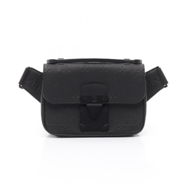 LOUIS VUITTON ブラックレザーボディバッグ LOUIS VUITTON