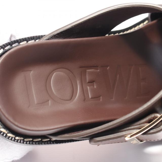 ロエベ LOEWE イーズ ヒール スライド ミュール 靴 レザー レディース