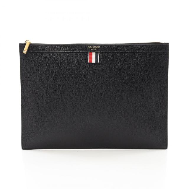 トムブラウン THOM BROWNE ミディアム ドキュメントホルダー セカンドバッグ クラッチバッグ バッグ レザー メンズ ブラック系 MAC021L00198001 【新品】