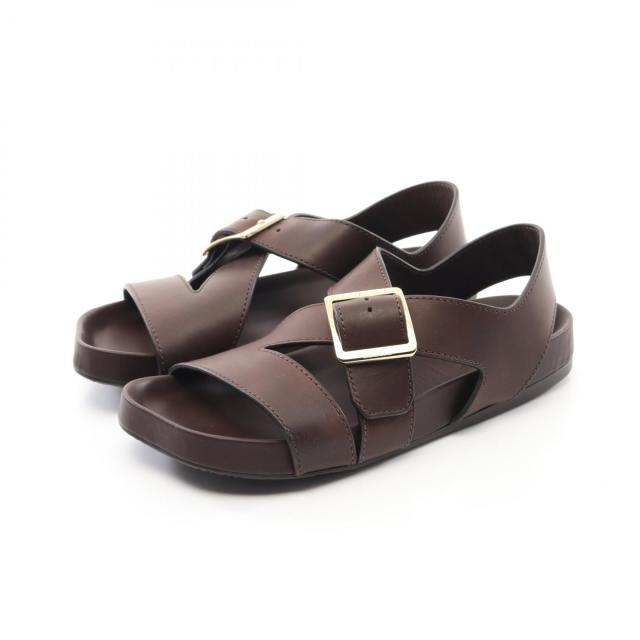 ロエベ LOEWE イーズ バックル サンダル 靴 レザー レディース ブラウン系 L814465X82601540 【新品】