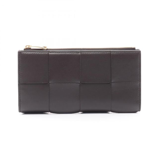 ボッテガヴェネタ BOTTEGA VENETA イントレチャート 二つ折り長財布 財布 レザー メンズ レディース ブラウン系 681011VCQC12132 【新品】