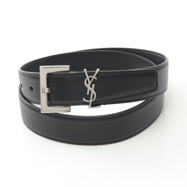 サンローラン SAINT LAURENT カサンドラ ベルト 衣料品 レザー メンズ レディース ブラック系 634437BOO0E100090 【新品】