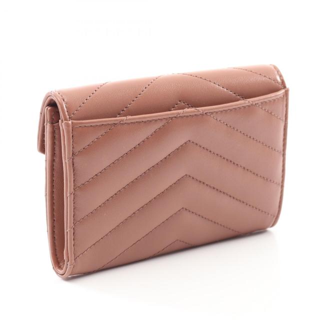 サンローラン SAINT LAURENT モノグラム サンローラン エンベロープ ウォレット 二つ折り財布 財布 レザー レディース ブラウン系 414404AAA445922 【新品】 サンローラン SAINT LAURENT モノグラム サンローラン エンベロープ