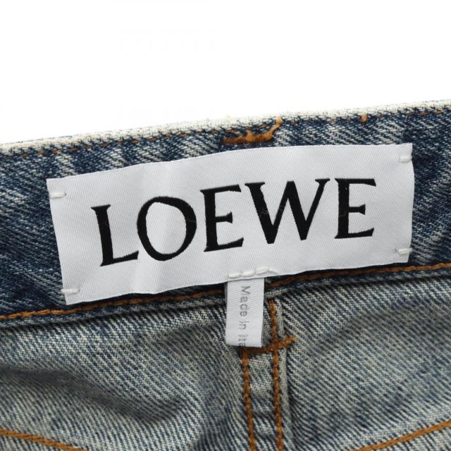 ロエベ LOEWE ワイドレッグジーンズ ウォッシュドデニム デニムパンツ 衣料品 ボトムス コットン メンズ ネイビー系 H526Y11W44639548 【新品】 ジーンズ・デニムパンツ