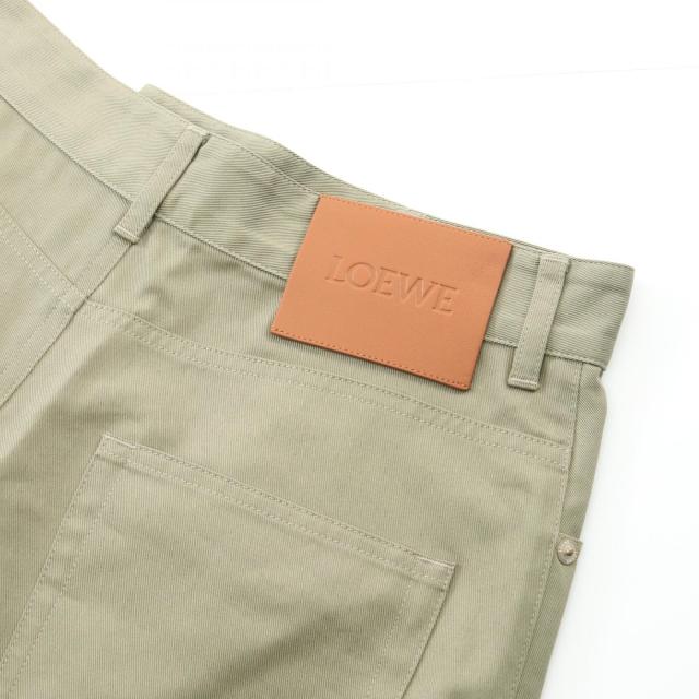 ロエベ LOEWE パンツ 衣料品 ボトムス コットン レディース グリーン系 S540Y04XHI4430F36 【新品】 ロエベ LOEWE パンツ 衣料品 ボトムス コットン レディース グリーン系