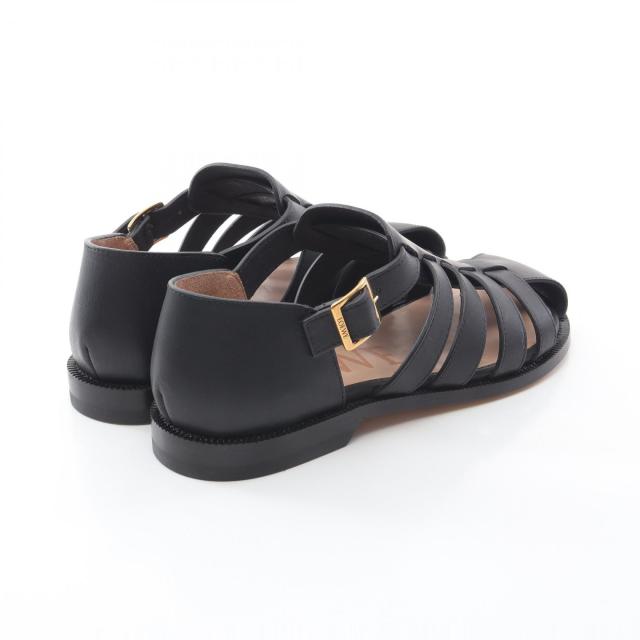 ロエベ LOEWE サンダル 24cm 25cm 黒 campo カンポ 38 ロエベ LOEWE CAMPO カンポ サンダル 靴 レザー レディース ブラック系
