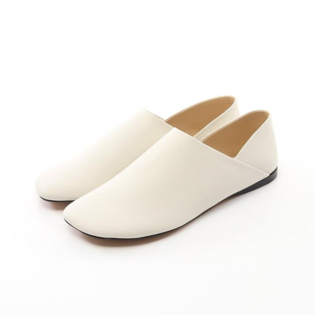 ロエベ LOEWE トイ スリッポン 靴 レザー レディース ホワイト系 L814466X22210039 【中古】