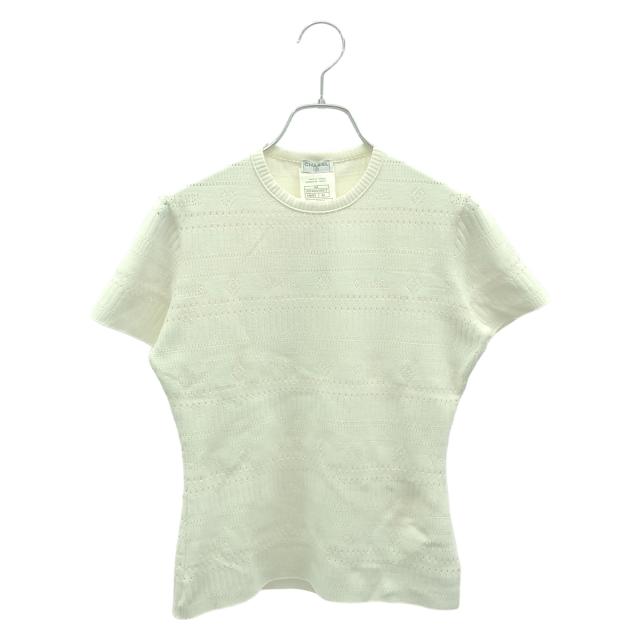 シャネル CHANEL 半袖ニット ニット 衣料品 トップス レーヨン レディース ホワイト系 【中古】