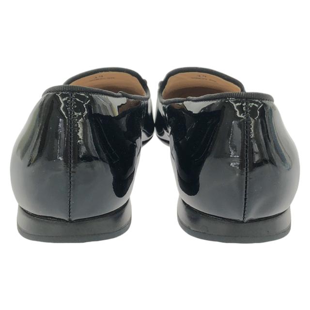 トッズ TOD？S フラットシューズ ブラック エナメルレザー ダブルT