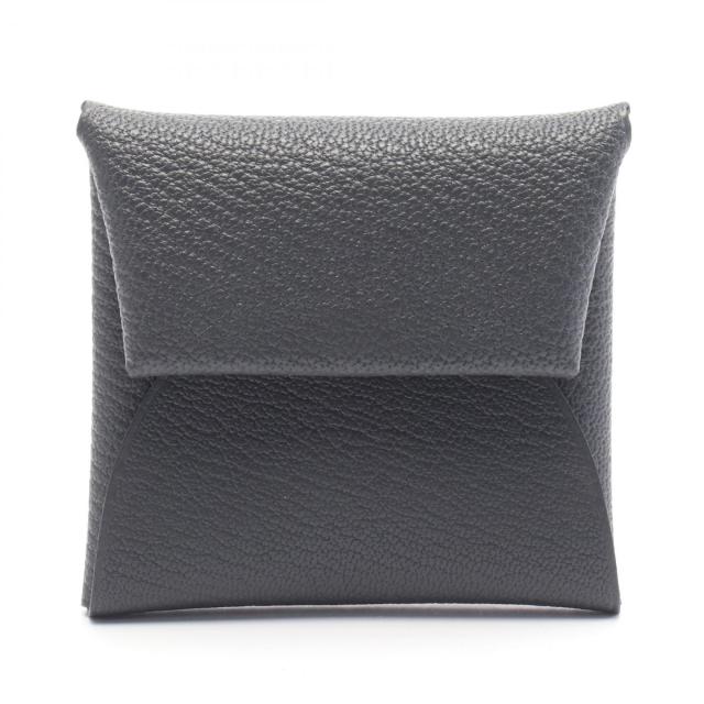 エルメス HERMES バスティア ヴェルソ ケース 財布 レザー シェーブル シェーブル レディース グレー系 【中古】