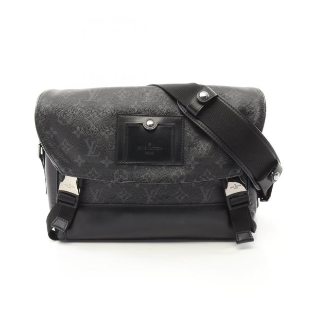 ルイ・ヴィトン LOUIS VUITTON メッセンジャーヴォワヤージュPM ショルダーバッグ バッグ PVCコーティングキャンバス レザー モノグラム・エクリプス メンズ ブラック系 M40511 【中古】