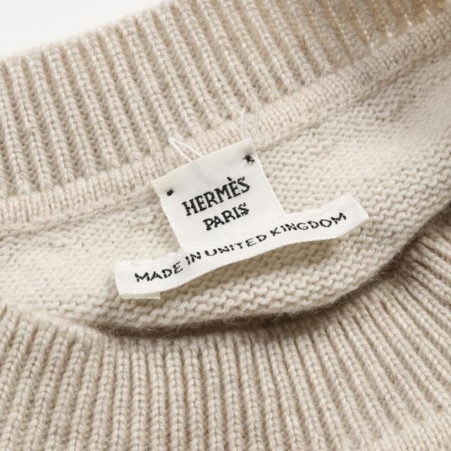 HERMES - エルメス HERMES セリエ ニット 衣料品 トップス カシミヤ レディース ベージュ系 3H2600D1 【中古】 エルメス HERMES セリエ ニット 衣料品 トップス カシミヤ