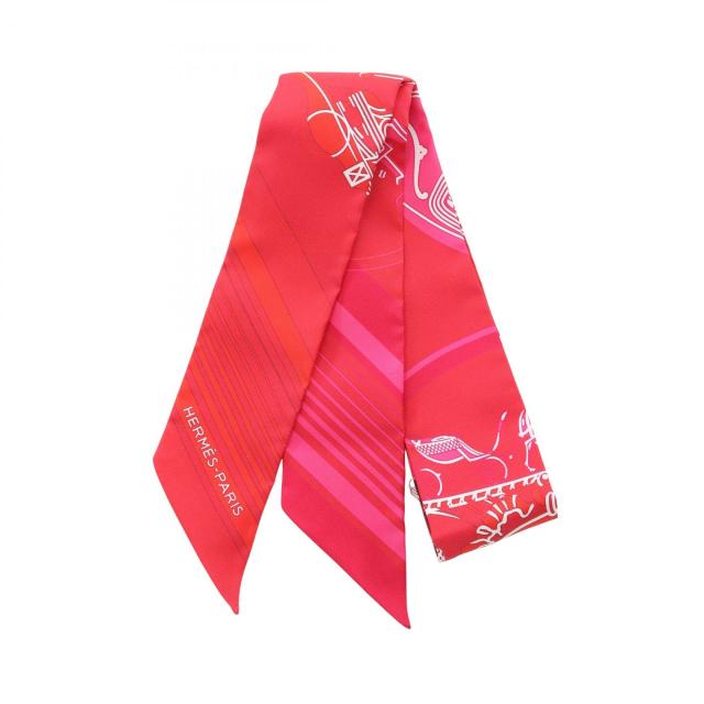 ☆美品 HERMES/エルメス ツイリー レッド系 【公式通販】