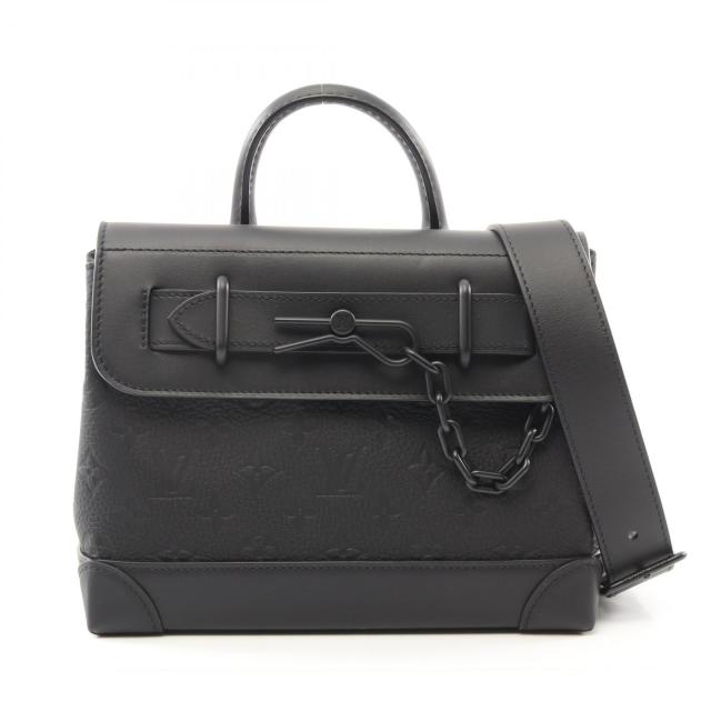 ルイ・ヴィトン LOUIS VUITTON スティーマーPM ハンドバッグ バッグ レザー モノグラム・トリヨンレザー メンズ ブラック系 M24436 【中古】