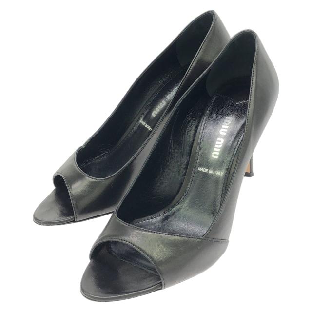 ミュウ ミュウ Miu Miu ミュール ミュール 靴 カーフ（牛革） レディース ブラック系 【中古】