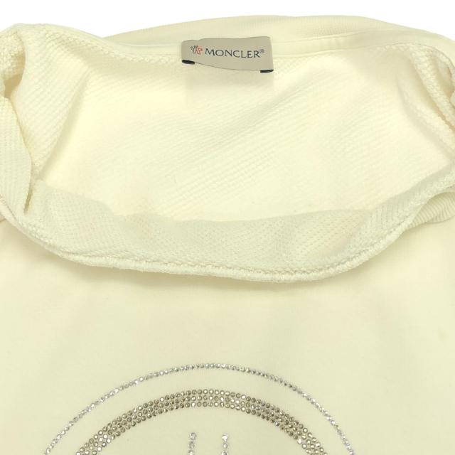 MONCLER ストーン装飾　ホワイト　スウェット ホワイト スウェットシャツ : Sweatshirts 向けの Men