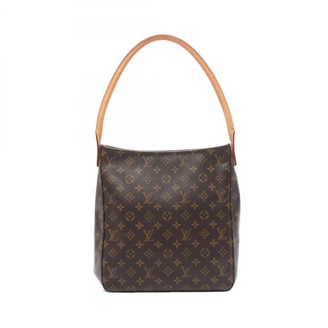 ルイ・ヴィトン LOUIS VUITTON ルーピングGM ショルダーバッグ バッグ PVCコーティングキャンバス レザー モノグラム レディース ブラウン系 M51145 【中古】